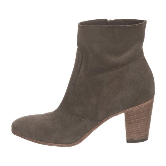 Alberto Fermani Suede Side Zip Heeled Ankle Boots Made In Italy size 7.5 / 37.5 - Picture 1 of 9
